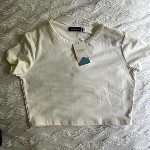 White crop top